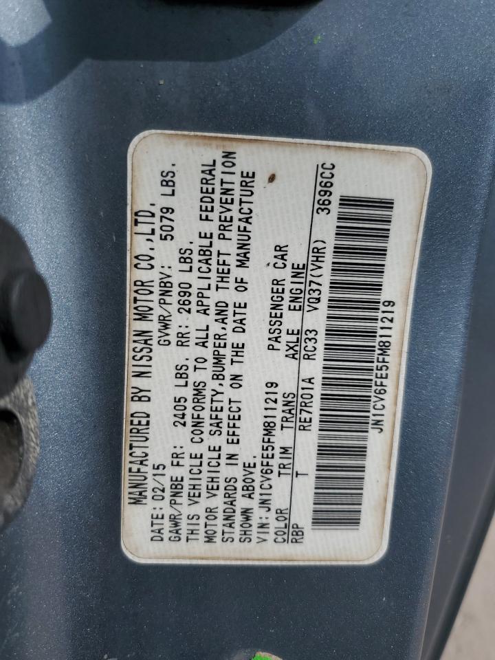 2015 Infiniti Q60 Base VIN: JN1CV6FE5FM811219 Lot: 71589765