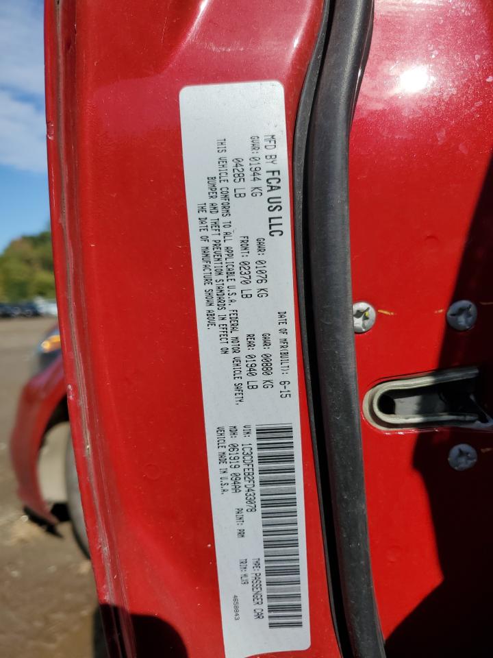 2015 Dodge Dart Gt VIN: 1C3CDFEB2FD433078 Lot: 81743615