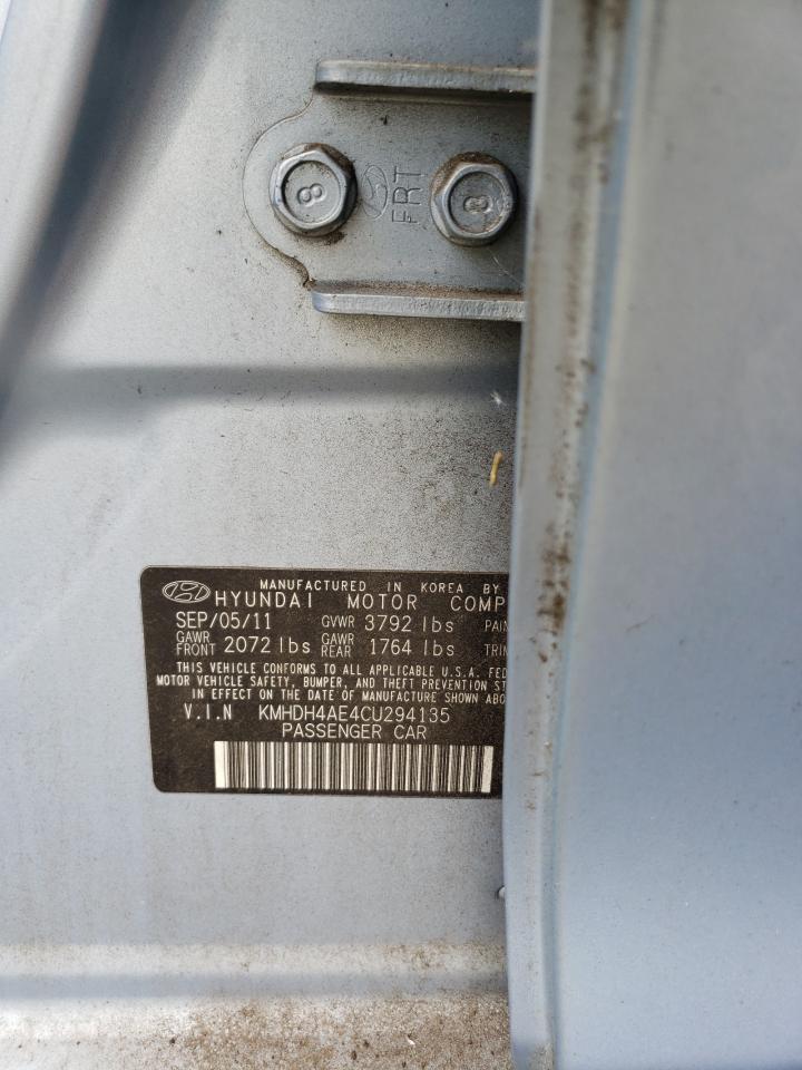 2012 Hyundai Elantra Gls VIN: KMHDH4AE4CU294135 Lot: 80457545