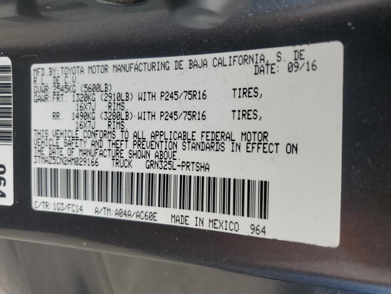 2017 Toyota Tacoma Double Cab VIN: 3TMAZ5CN2HM029166 Lot: 80858245