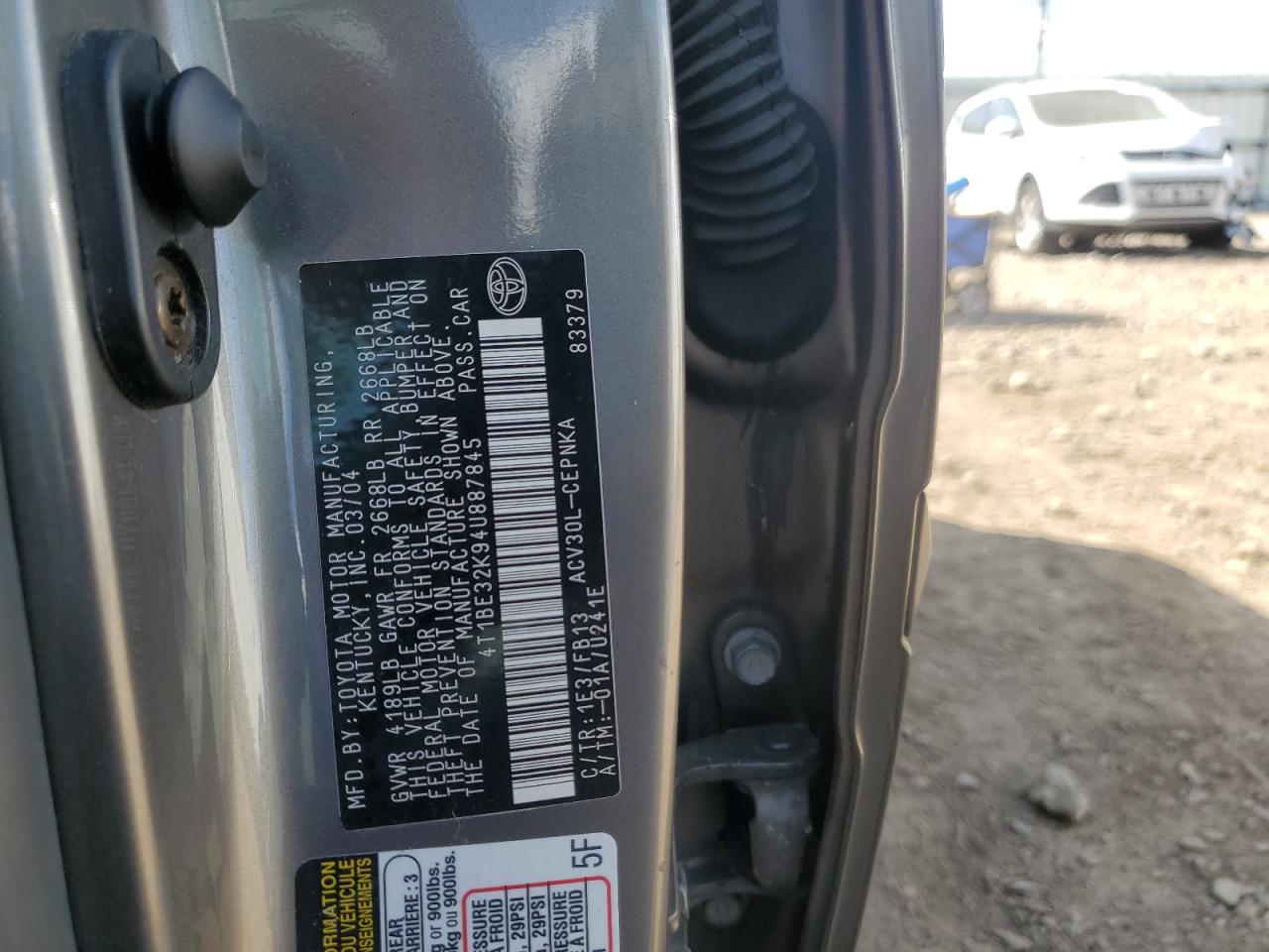 2004 Toyota Camry Le VIN: 4T1BE32K94U887845 Lot: 81809315