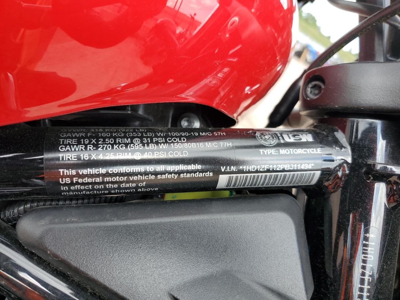 2023 Harley-Davidson Rh975 S VIN: 1HD1ZF112PB311494 Lot: 71125455