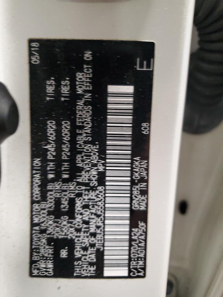 2018 Toyota 4Runner Sr5/Sr5 Premium VIN: JTEBU5JR5J5583608 Lot: 84004745