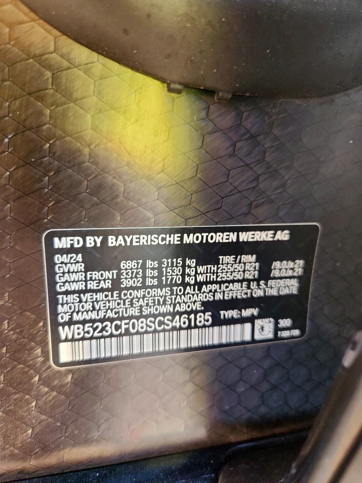 2025 BMW Ix xDrive50 VIN: WB523CF08SCS46185 Lot: 81032225