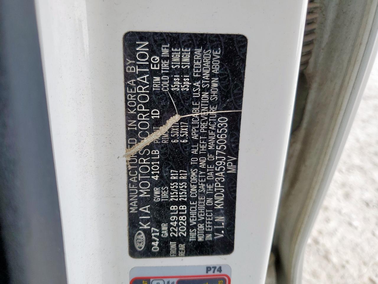 2018 Kia Soul + VIN: KNDJP3A59J7506530 Lot: 81138615