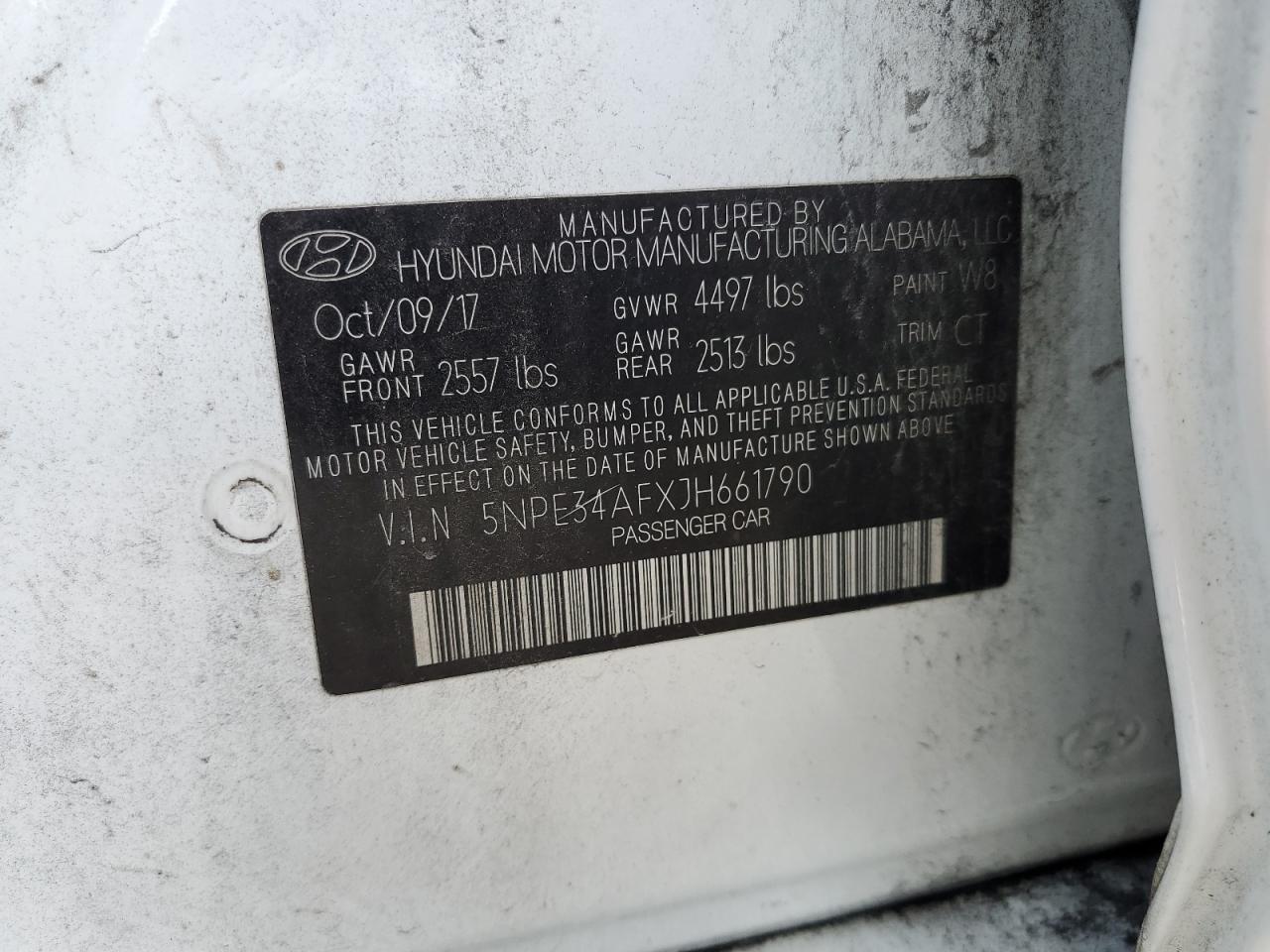 2018 Hyundai Sonata Sport VIN: 5NPE34AFXJH661790 Lot: 81379775