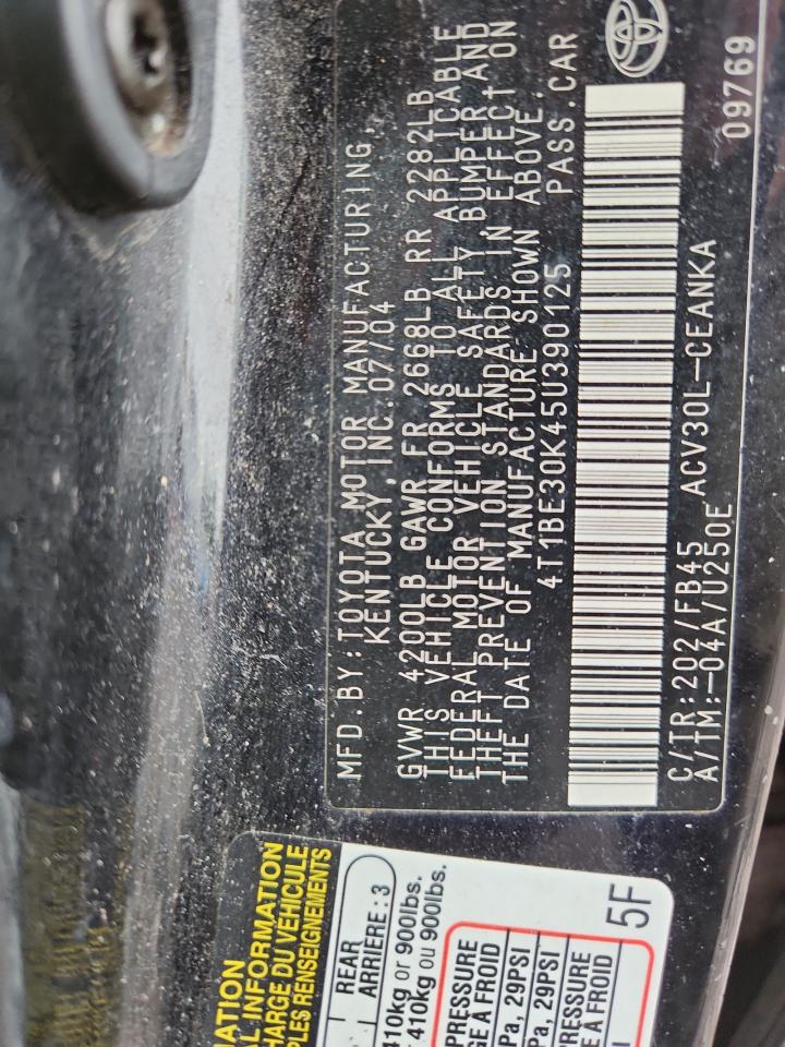 2005 Toyota Camry Le VIN: 4T1BE30K45U390125 Lot: 81896815