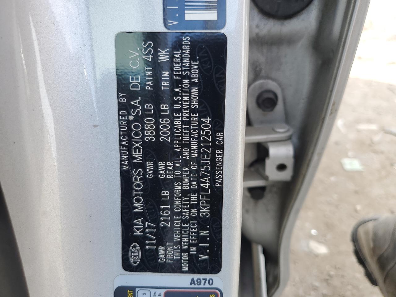 2018 Kia Forte Lx VIN: 3KPFL4A75JE212504 Lot: 81236035