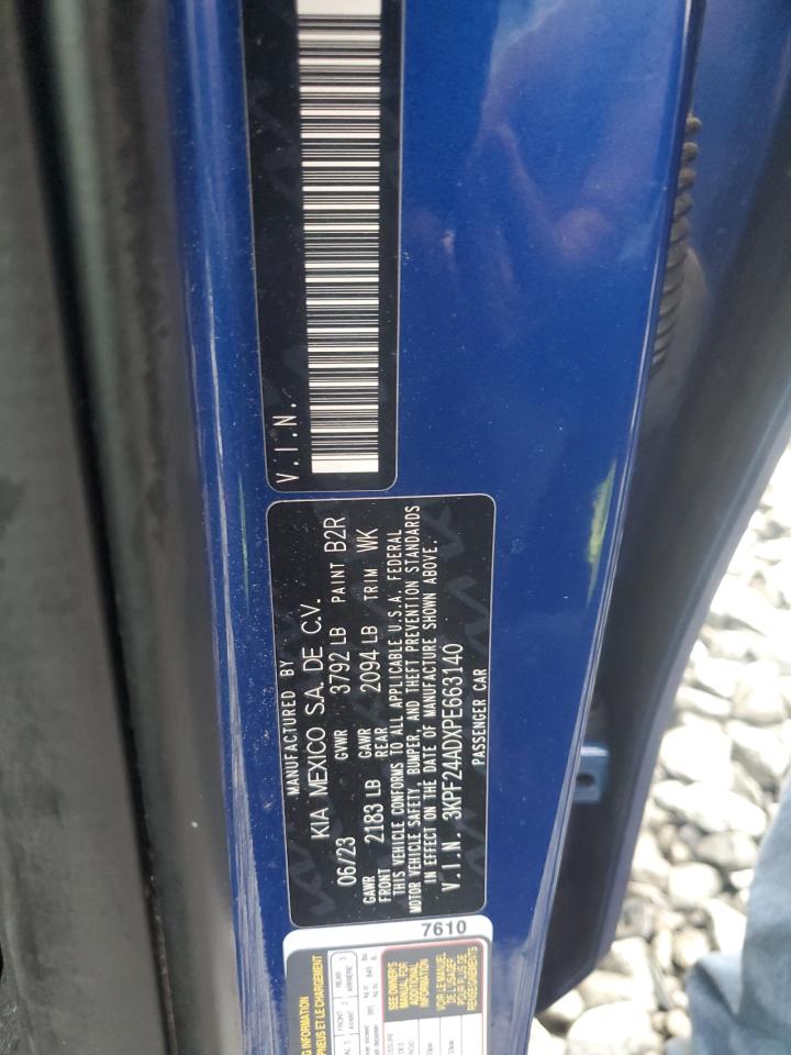 2023 Kia Forte Lx VIN: 3KPF24ADXPE663140 Lot: 81071525