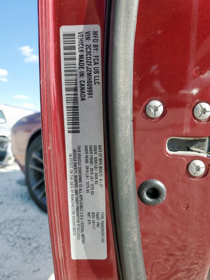 2021 Dodge Challenger R/T Scat Pack VIN: 2C3CDZFJ2MH609991 Lot: 84418725