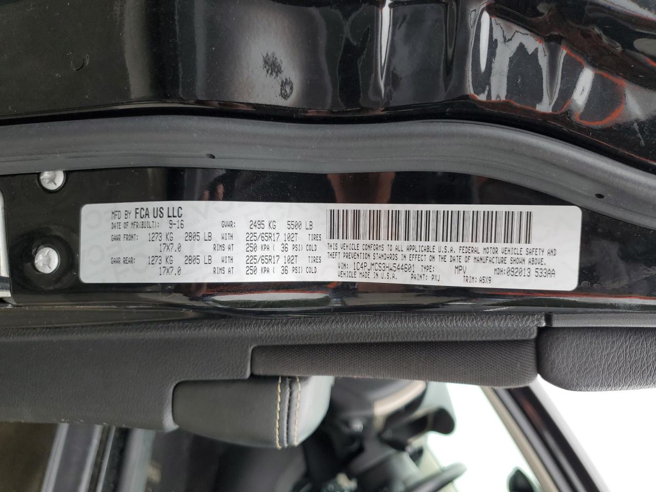 2017 Jeep Cherokee Latitude VIN: 1C4PJMCS3HW544601 Lot: 80473305