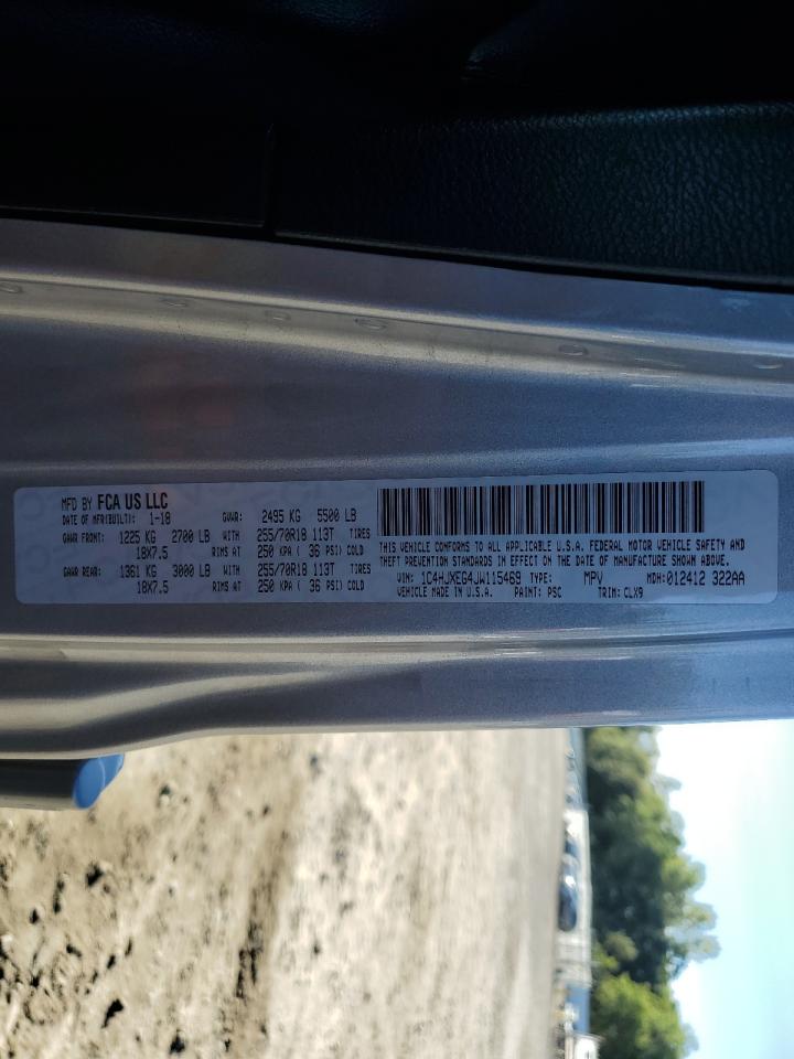 2018 Jeep Wrangler Unlimited Sahara VIN: 1C4HJXEG4JW115469 Lot: 82113425