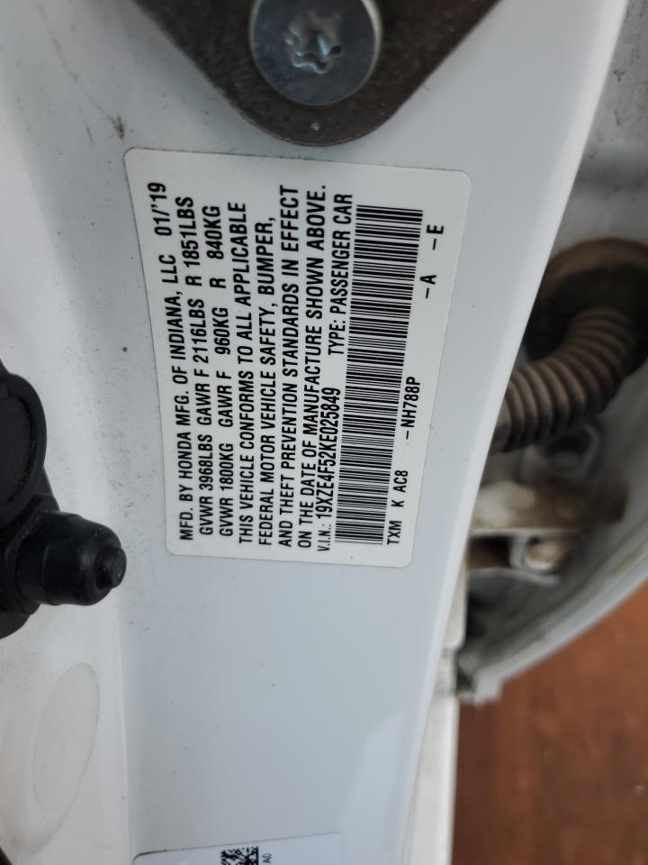 2019 Honda Insight Ex VIN: 19XZE4F52KE025849 Lot: 81510925