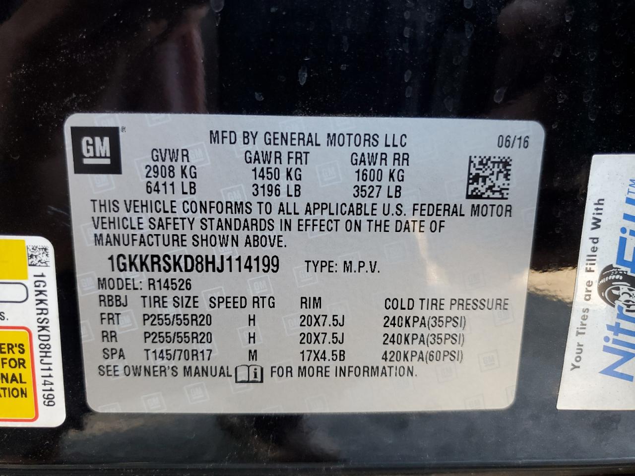 2017 GMC Acadia Limited Slt-2 VIN: 1GKKRSKD8HJ114199 Lot: 80920305