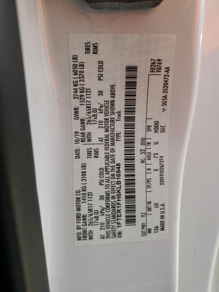 2019 Ford Ranger Xl VIN: 1FTER1FH6KLB16948 Lot: 82026815