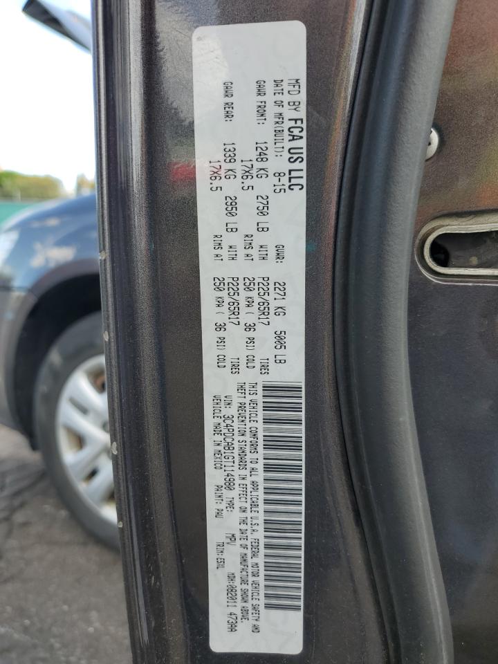 2016 Dodge Journey Se VIN: 3C4PDCAB1GT114980 Lot: 84648985