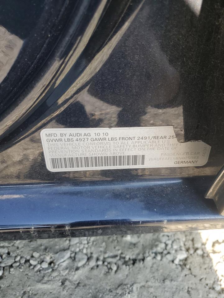 2011 Audi A4 Premium Plus VIN: WAUFFAFL5BN025043 Lot: 72026665