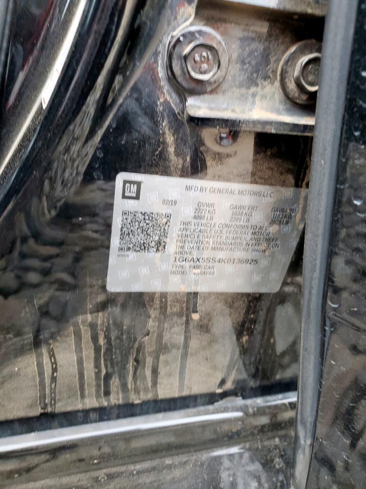 2019 Cadillac Cts Luxury VIN: 1G6AX5SS4K0136925 Lot: 83876065