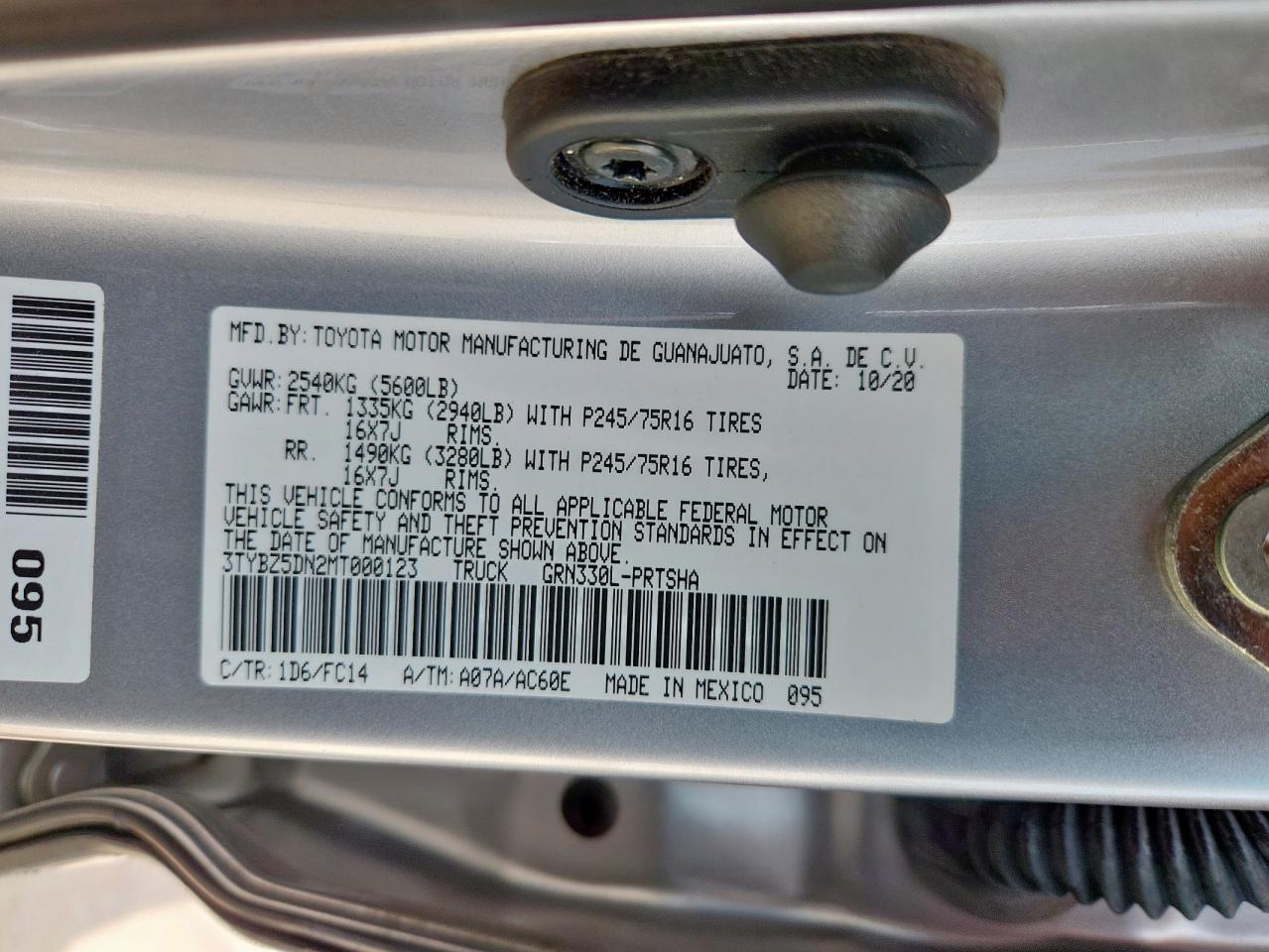 2021 Toyota Tacoma Double Cab VIN: 3TYBZ5DN2MT000123 Lot: 84049645