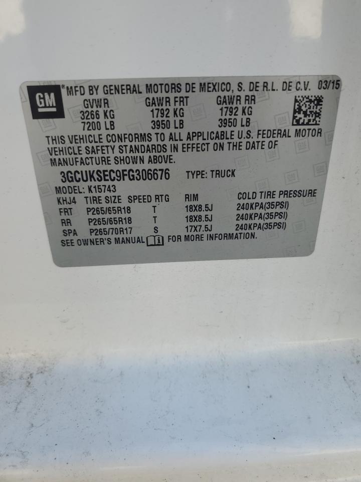 2015 Chevrolet Silverado K1500 Ltz VIN: 3GCUKSEC9FG306676 Lot: 84597275