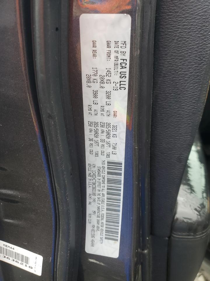 2019 Dodge Durango R/T VIN: 1C4SDHCT8KC663108 Lot: 80736365