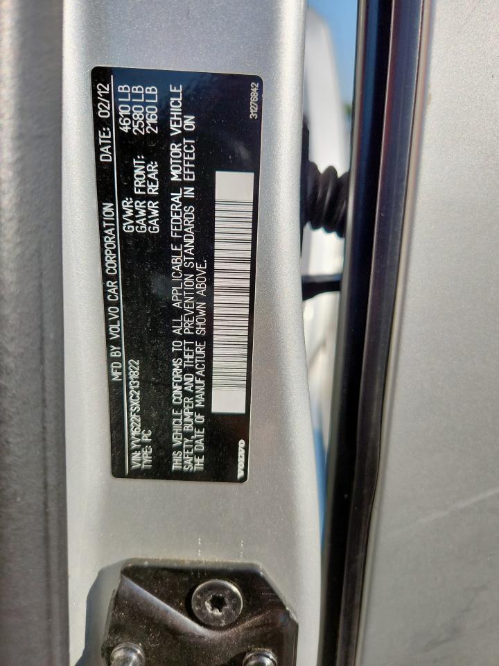 2012 Volvo S60 T5 VIN: YV1622FSXC2131822 Lot: 71902775