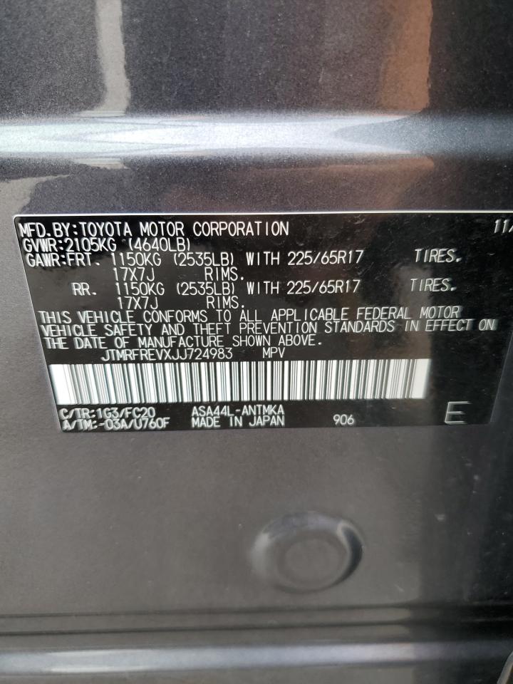 2018 Toyota Rav4 Adventure VIN: JTMRFREVXJJ724983 Lot: 72023075