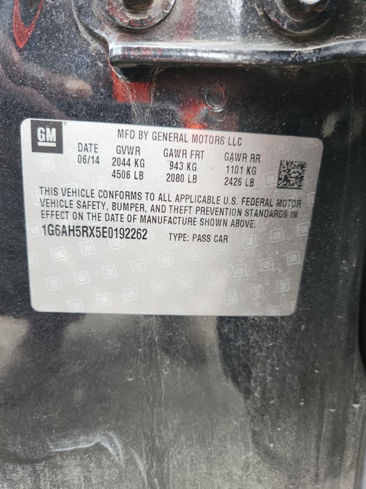 2014 Cadillac Ats Luxury VIN: 1G6AH5RX5E0192262 Lot: 71802645