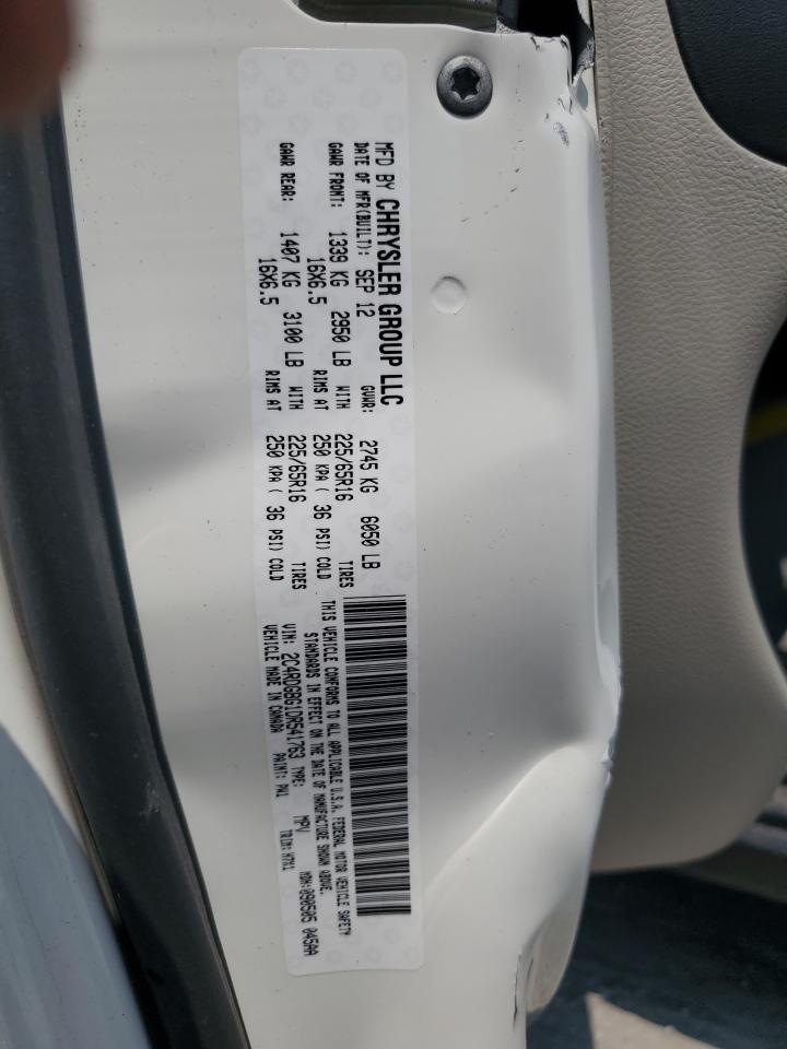 2013 Dodge Grand Caravan Se VIN: 2C4RDGBG1DR541763 Lot: 80892985