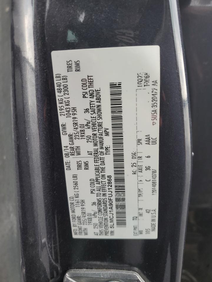 2015 Lincoln Mkc VIN: 5LMCJ1A90FUJ12868 Lot: 82054935