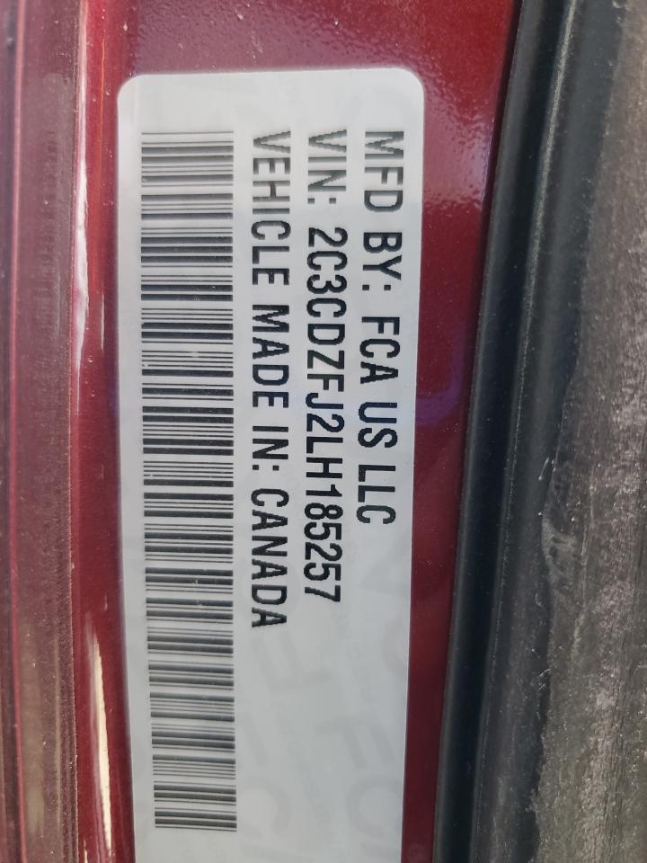 2020 Dodge Challenger R/T Scat Pack VIN: 2C3CDZFJ2LH185257 Lot: 66584135