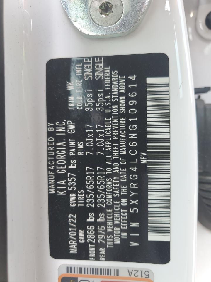 2022 Kia Sorento Lx VIN: 5XYRG4LC6NG109614 Lot: 81553375