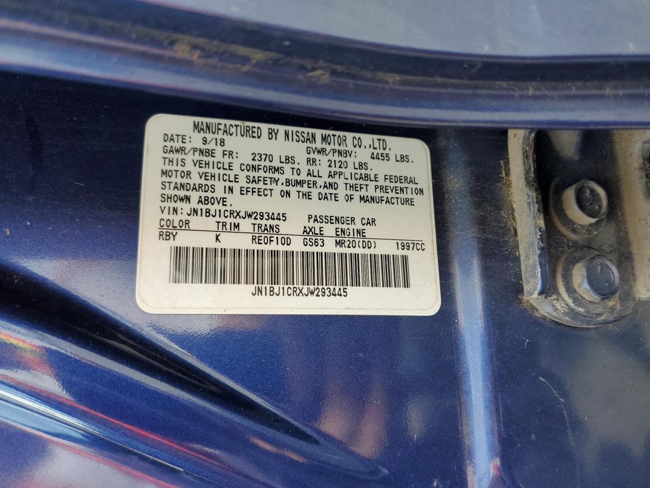 2018 Nissan Rogue Sport S VIN: JN1BJ1CRXJW293445 Lot: 84404785