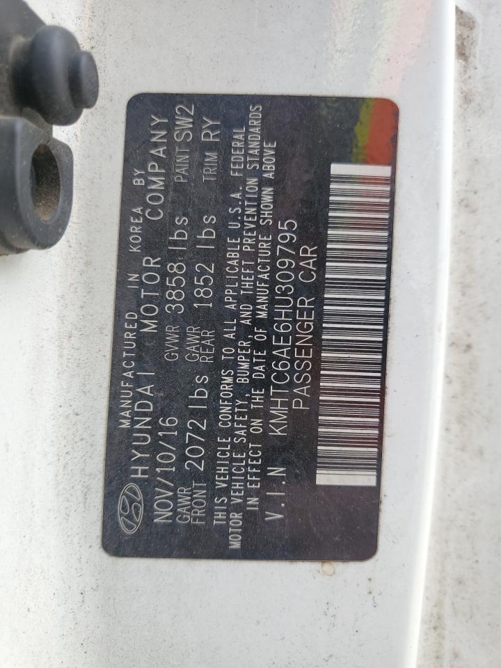 Velostar VIN: KMHTC6AE6HU309795 Lot: 81079365