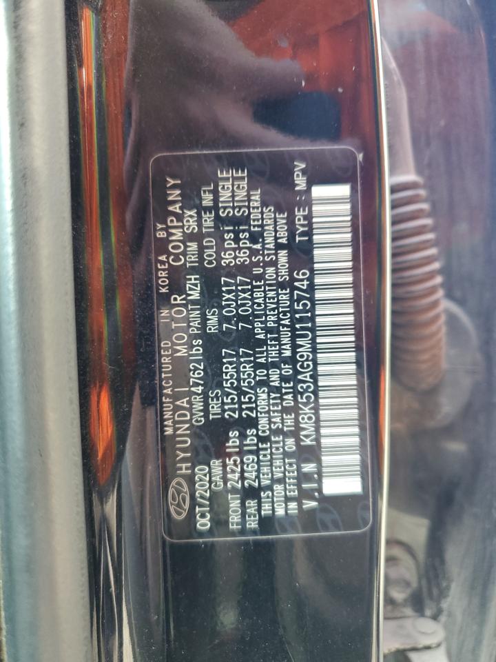 2021 Hyundai Kona Ultimate VIN: KM8K53AG9MU115746 Lot: 81077885