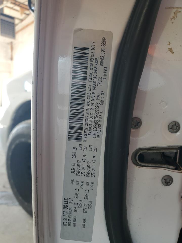 2017 Ram 1500 Slt VIN: 1C6RR6TT5HS722948 Lot: 80380215