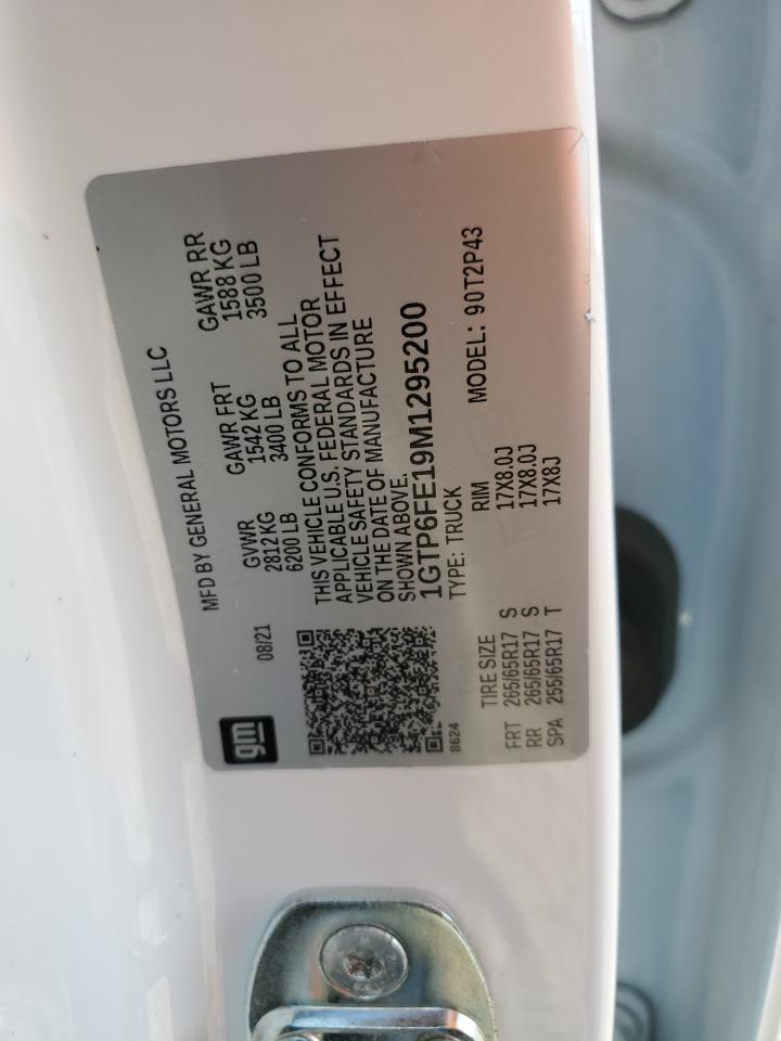 2021 GMC Canyon At4 VIN: 1GTP6FE19M1295200 Lot: 81395615