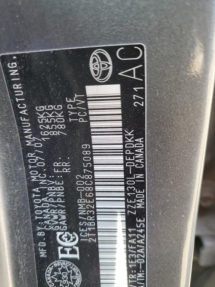 2008 Toyota Corolla Ce VIN: 2T1BR32E68C875089 Lot: 70483735