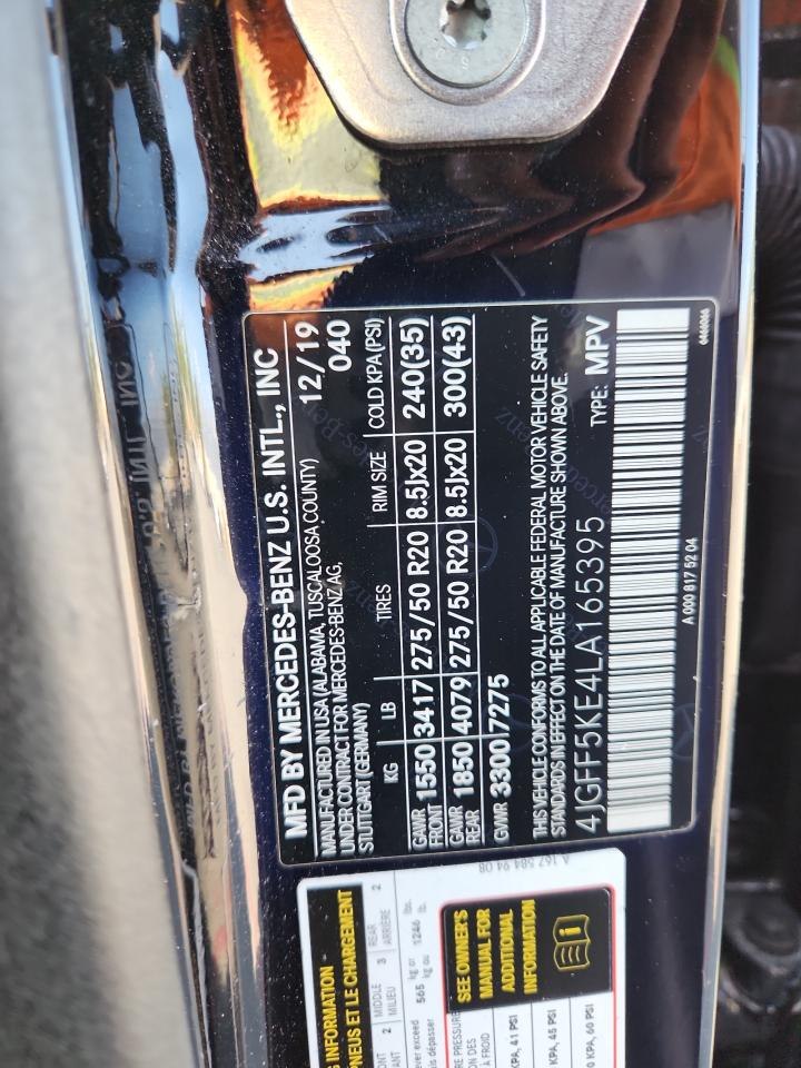 2020 Mercedes-Benz Gls 450 4Matic VIN: 4JGFF5KE4LA165395 Lot: 80905145