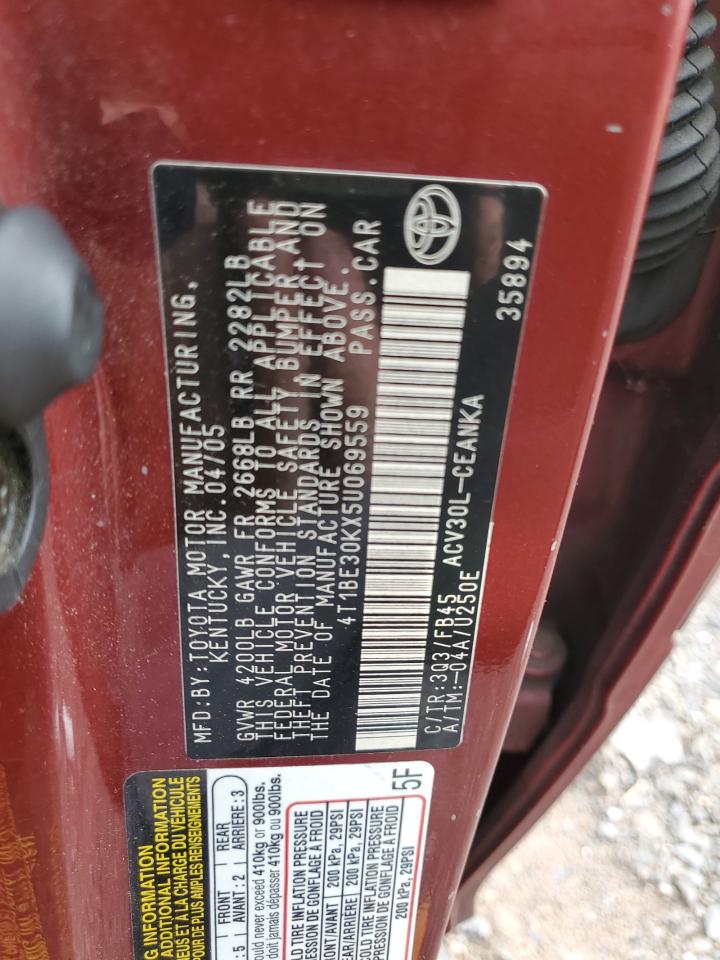 2005 Toyota Camry Le VIN: 4T1BE30KX5U069559 Lot: 81064085