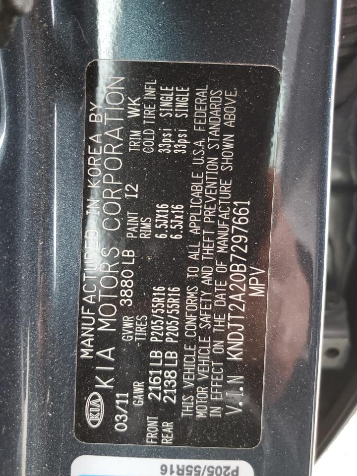 2011 Kia Soul + VIN: KNDJT2A20B7297661 Lot: 80740405