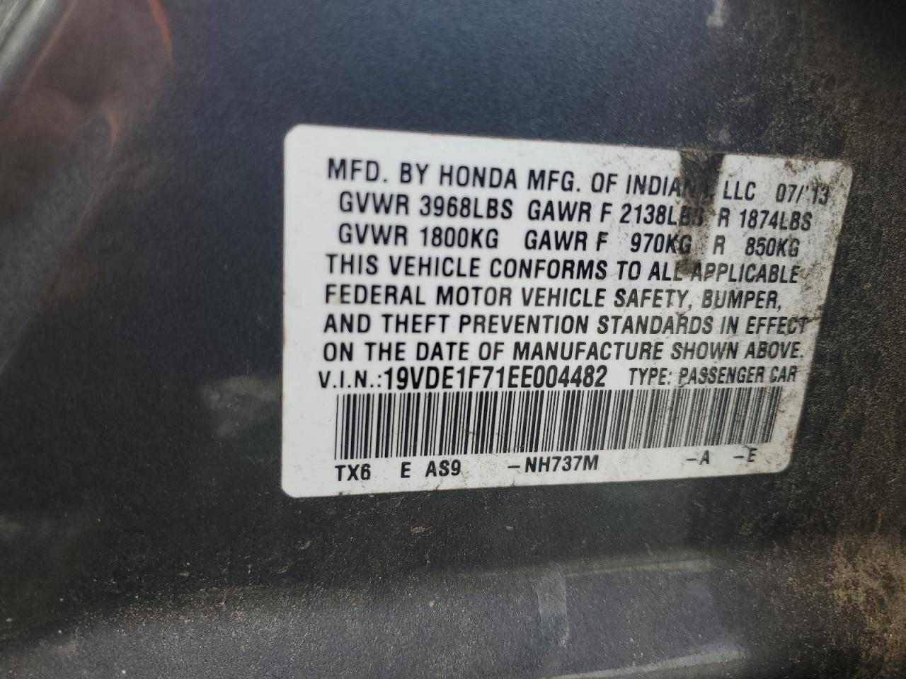 2014 Acura Ilx 20 Tech VIN: 19VDE1F71EE004482 Lot: 81186765