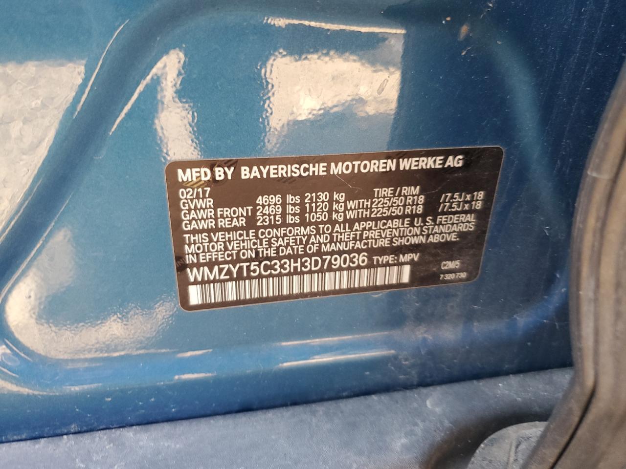 2017 Mini Cooper S Countryman All4 VIN: WMZYT5C33H3D79036 Lot: 80823925