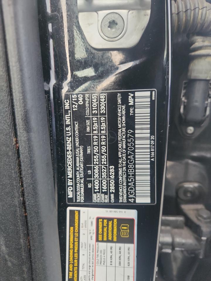 2016 Mercedes-Benz Gle 350 4Matic VIN: 4JGDA5HB8GA705579 Lot: 84243625