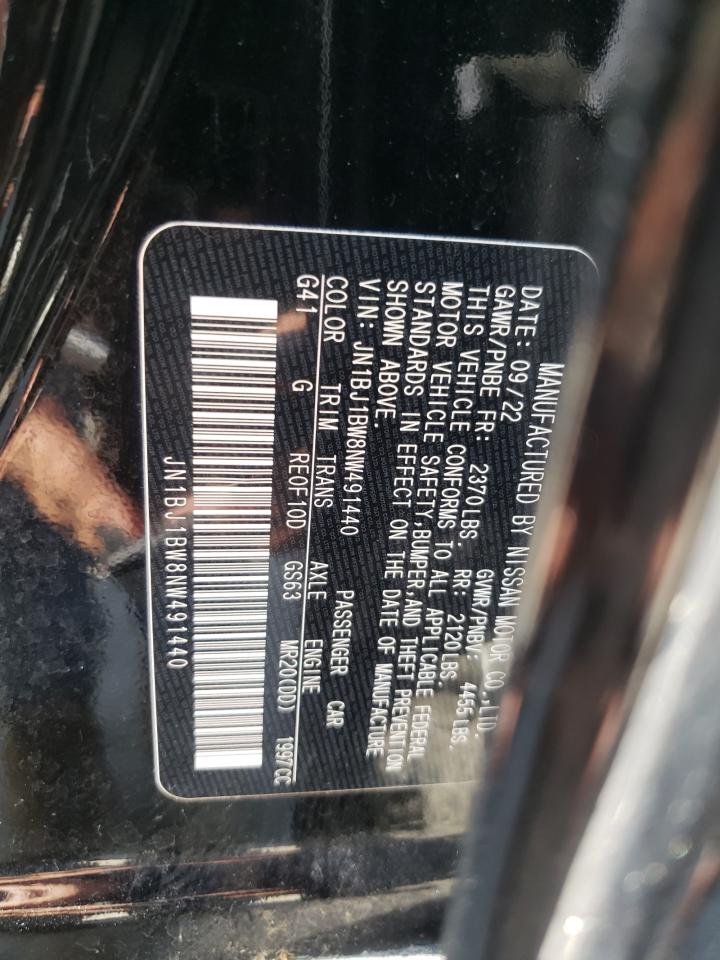 2022 Nissan Rogue Sport Sv VIN: JN1BJ1BW8NW491440 Lot: 81059955