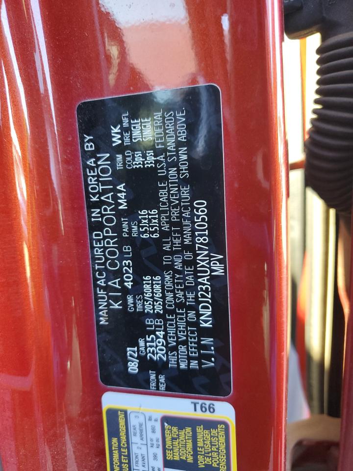 2022 Kia Soul Lx VIN: KNDJ23AUXN7810560 Lot: 84423245