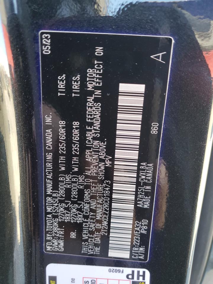 2024 Lexus Nx 350H Base VIN: 2T2AKCEZ2RC018473 Lot: 71118835