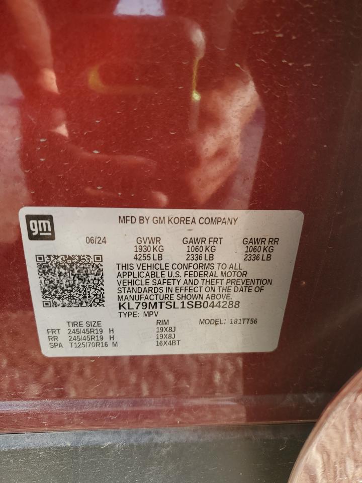 2025 Chevrolet Trailblazer Rs VIN: KL79MTSL1SB044288 Lot: 80714525