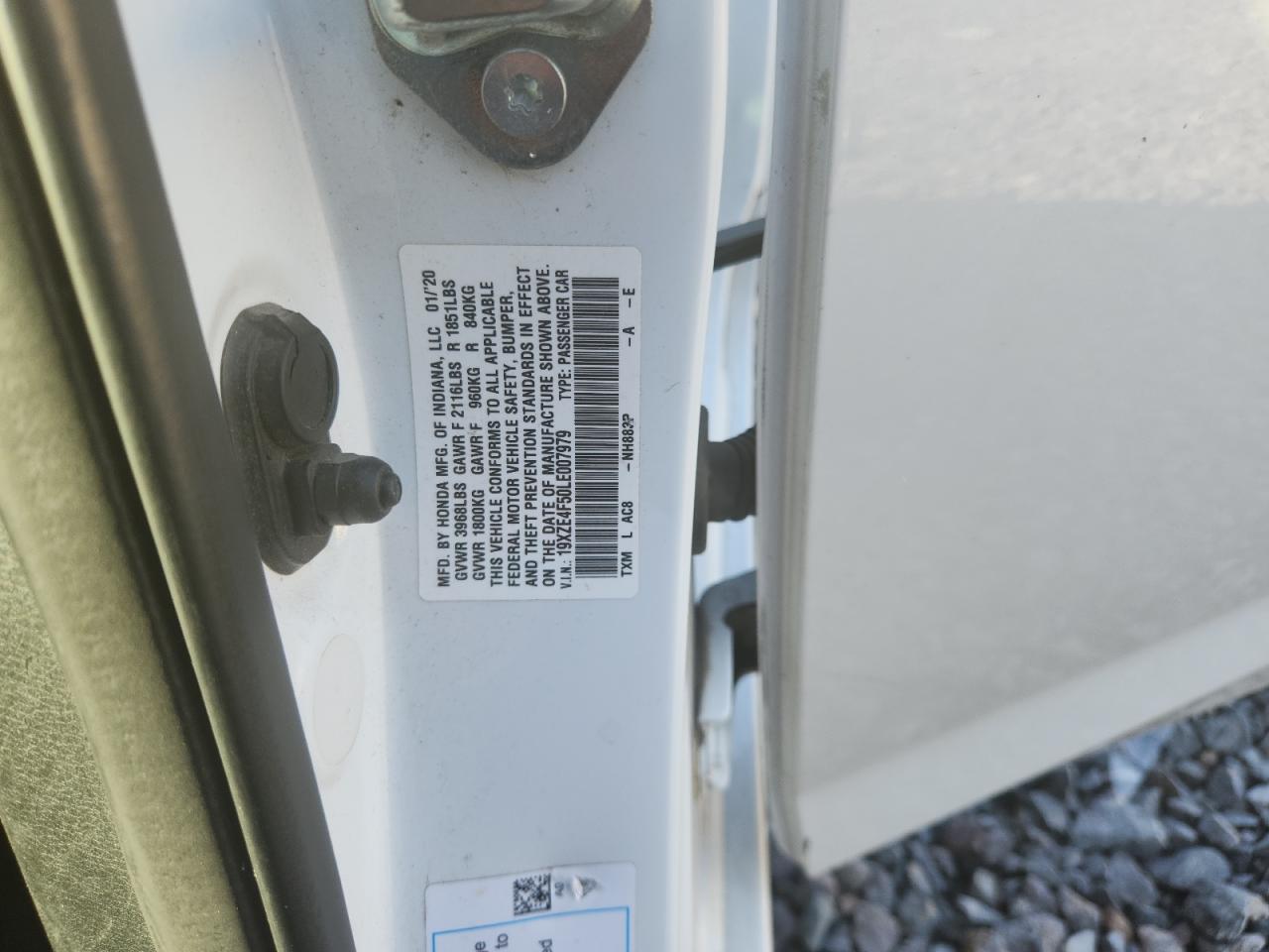 2020 Honda Insight Ex VIN: 19XZE4F50LE007979 Lot: 84593015