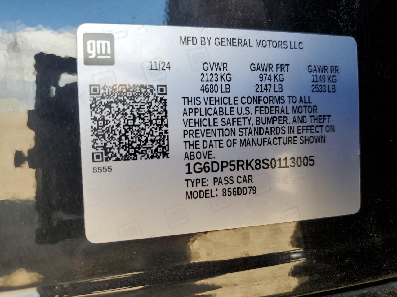 2025 Cadillac Ct5 Sport VIN: 1G6DP5RK8S0113005 Lot: 71454325